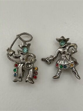 Western Theme Cowboy/Cowgirl Scatter Pin Set